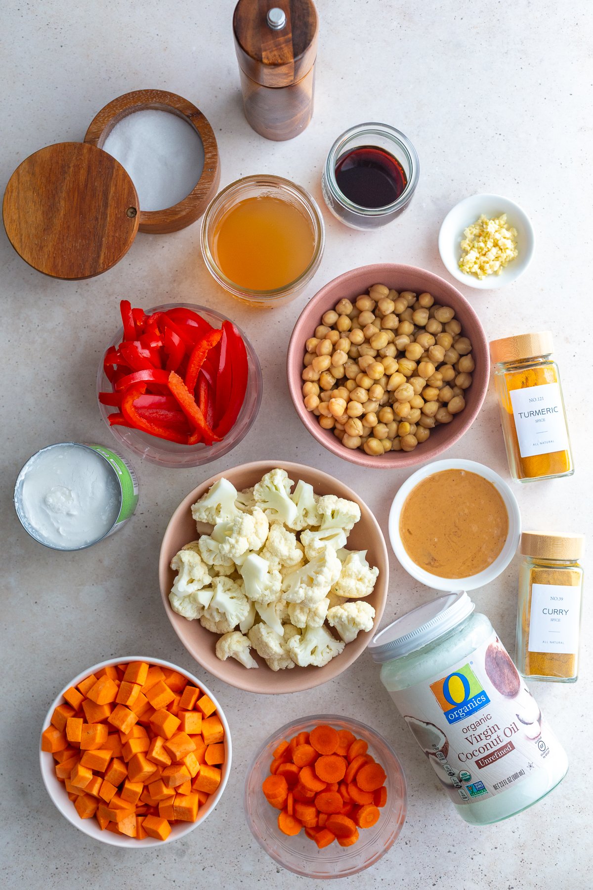 ingredients needed for sweet potato curry